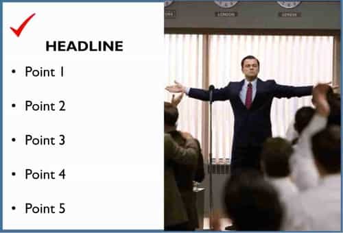 Effective Presentation Design - Using bullet points.